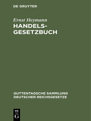 cover image of Handelsgesetzbuch
